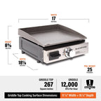 17" TABLE TOP GRIDDLE CARR