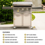 28" Griddle with Cabinet