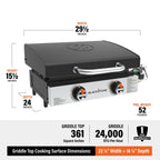 Original 22in Stainless Front Panel Tabletop Griddle